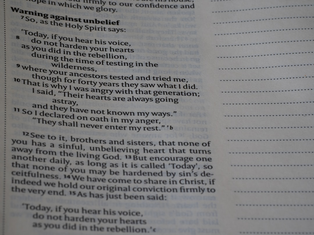 The bible verse warns against unbelief and hardened hearts.