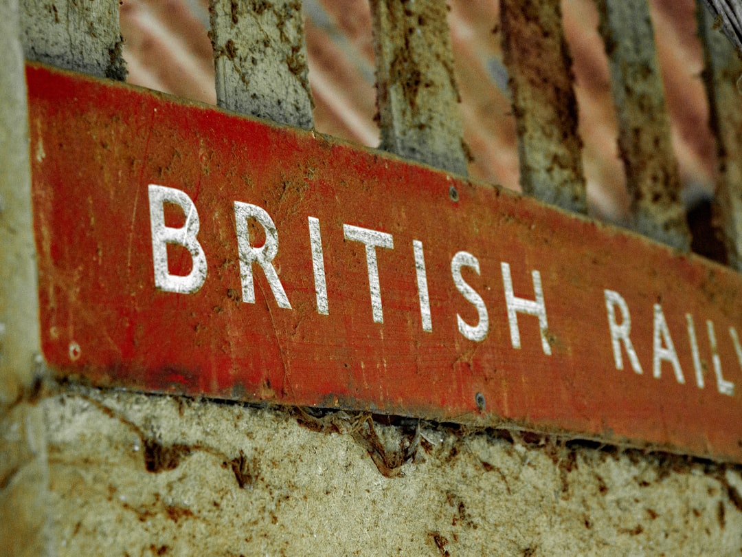 a red sign that says british railway on it